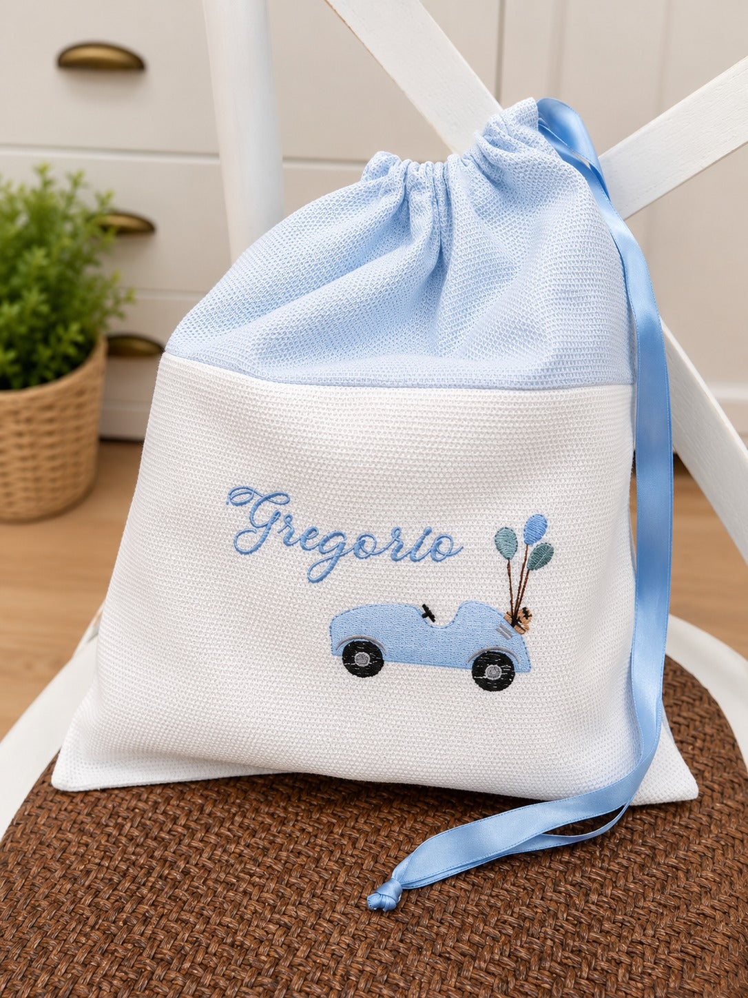 Set asilo personalizzato, sacca baby love e asciugamanino